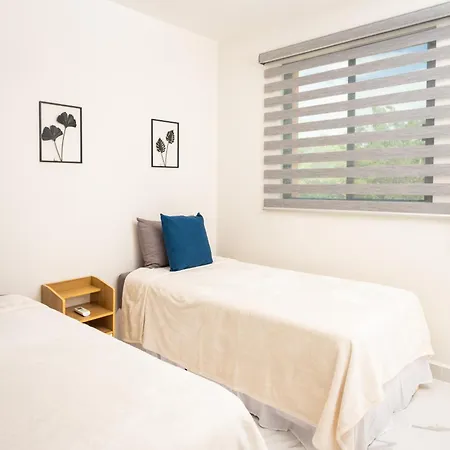 Acogedor Apartamento En Ombu Huayacan Cancún Exterior foto