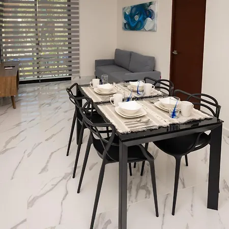 Acogedor Apartamento En Ombu Huayacan Cancún Exterior foto